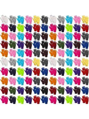 Warm Touchscreen Winter Gloves - 100 Pairs Stretchy Knit, Multicolor for Men